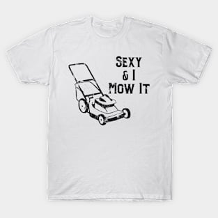 Sexy & I Mow It Lawnmower Funny Dark T-Shirt